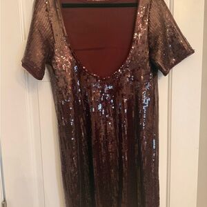 Abercrombie & Fitch Burgundy Sequin Top
